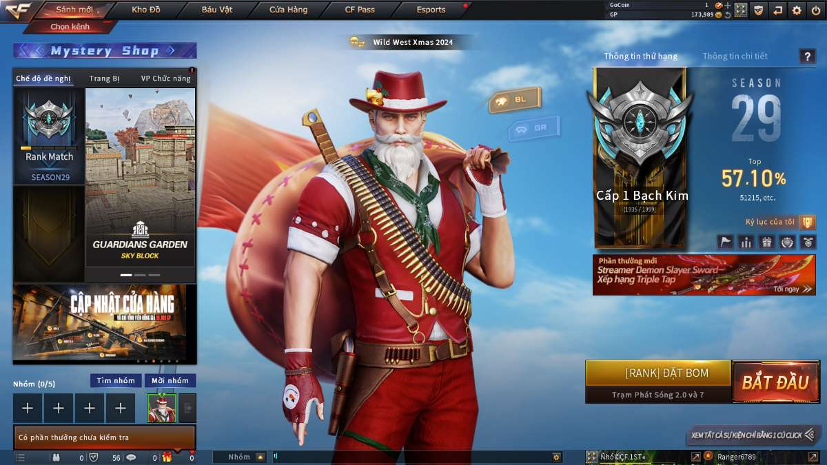 shop acc cf uy tin gia re